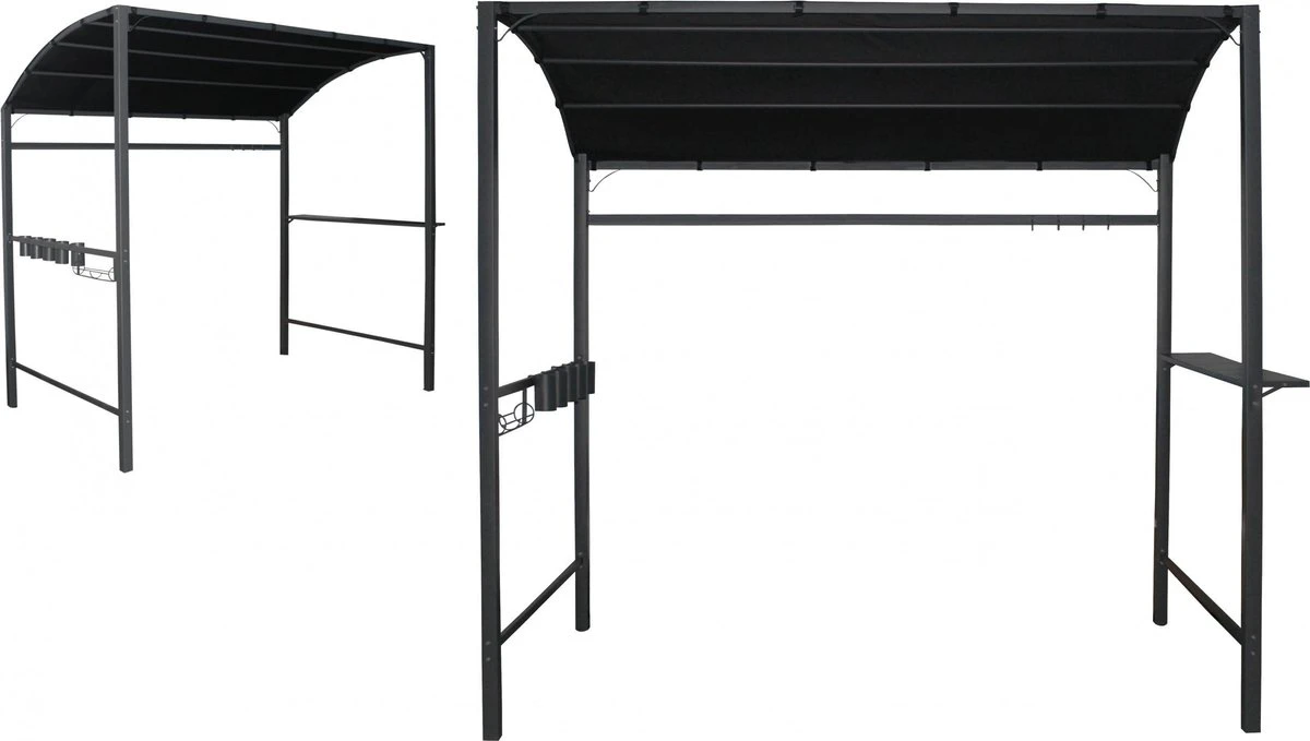 Barbecue Overkapping Afm. 233 X 145 Cm Zwart Merkloos Barbecue Overkapping Afm. 233 X 145 Cm Zwart -Tuinmeubelseries Winkel