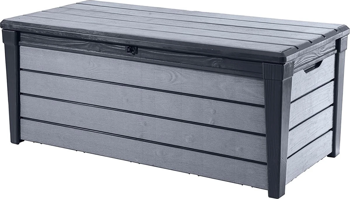 Keter Brushwood Opbergbox - kussenbox - 455L - 145x69,7x60,3cm - Grafiet Keter Brushwood Opbergbox - Kussenbox - 455L - 145x69,7x60,3cm - Grafiet -Tuinmeubelseries Winkel