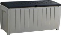 Keter Novel Opbergbox - 340L - 124x55x62.5cm - Grijs -Tuinmeubelseries Winkel 1200x696 2