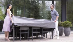 Weersbestendige Beschermhoes Tuinset | 245 X 150 X 95 Cm | Premium | Waterproof | TÜV Rheinland Gecertificeerd | Hoes Voor Tuin | Waterdicht | Solution Dyed (verkleuring Onmogelijk) | Grijs / Antraciet -Tuinmeubelseries Winkel 1200x696