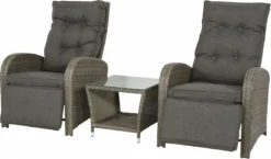 Loungeset Duoset Melia 2 Verstelbare Stoelen + Tafel - Balkonset -Tuinmeubelseries Winkel 1200x703