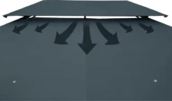 Casaria Paviljoen Topas 3x4m - UV-bescherming 50+ - Antraciet -Tuinmeubelseries Winkel 1200x711