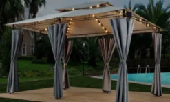 El Jardin - Partytent - 4x3 - Waterdicht Dak - Wanden - Solar - Antraciet Paviljoen -Tuinmeubelseries Winkel 1200x718
