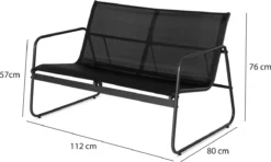 909 Outdoor Tuinset Camilla - 4-delig - Dubbele Zitbank - 2 Stoelen - Tafel - Stalenframe -Tuinmeubelseries Winkel 1200x720 2