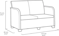 Keter Tuinbank 2-zits Rosalie Grafietkleurig -Tuinmeubelseries Winkel 1200x728