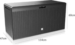 Prosperplast Opbergbox Met Deksel – Waterdicht Wielen 290 L -Antraciet 5 Prosperplast Opbergbox Met Deksel – Waterdicht Wielen 290 L -Antraciet -Tuinmeubelseries Winkel 1200x732 1