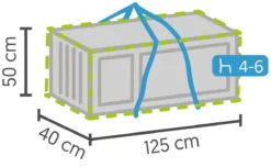 Opbergtas Voor Tuinmeubelkussens - 125 X 40 X 50 Cm (4 – 6 Lounge- Tuinkussens) - Grijs / Antraciet -Tuinmeubelseries Winkel 1200x738