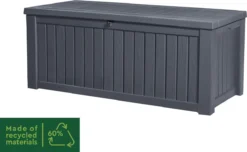 Keter Rockwood Opbergbox - 570L - 155x72.4x64.4cm - Grafiet -Tuinmeubelseries Winkel 1200x738 3