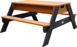 AXI Nick Zand & Water Picknicktafel In Antraciet/Bruin - Parasol Blauw/Wit - Picknick Tafel Voor Kinderen Van Hout -Tuinmeubelseries Winkel 1200x745