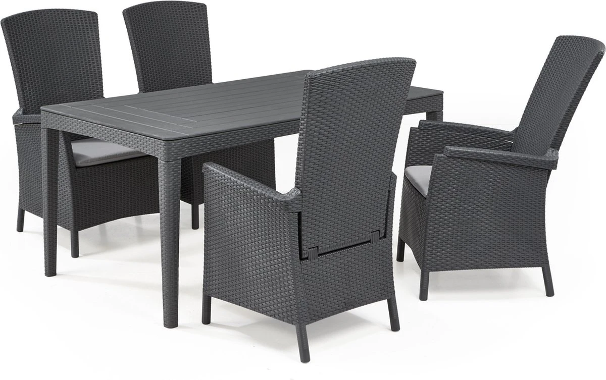 Allibert Vermont Verstelbare Tuinstoel - 64x68x107cm - Grafiet Allibert Vermont Verstelbare Tuinstoel - 64x68x107cm - Grafiet -Tuinmeubelseries Winkel