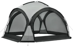 Pro-Tec Paviljoen Grästorp Met LED-verlichting 345x345x247 Cm Donkergrijs