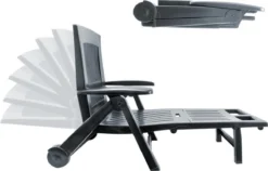 Casaria Ligstoel Zircone – Verstelbaar/Wielen Tot 120 Kg – Antraciet 4 Casaria Ligstoel Zircone – Verstelbaar/Wielen Tot 120 Kg – Antraciet -Tuinmeubelseries Winkel 1200x766 1