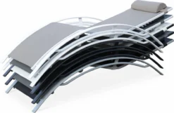 Alice's Garden Louisa Ligstoelen - Aluminium/Textileen - 1,67 M - Antraciet/Grijs -Tuinmeubelseries Winkel 1200x780 1