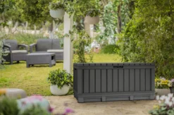 Keter Kentwood Opbergbox - 128x53.6x59 Cm - 350 L - Grafiet -Tuinmeubelseries Winkel 1200x792 4