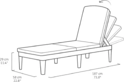 Allibert Jaipur Ligbed - 58x187,5x29 Cm - Grafiet -Tuinmeubelseries Winkel 1200x796 3
