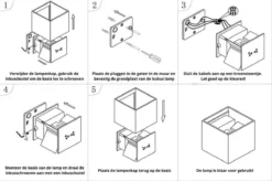 LED Wandlamp Dimbaar Set Van 3 - Zwart - 2x3 Watt - 3000k Warm Wit - 10x10x10cm - Geschikt Voor Binnen En Buiten - Kubus Lamp - Industrieel -Tuinmeubelseries Winkel 1200x798 9