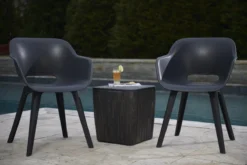 Allibert Akola Tuinstoelen - 2 Stuks -56,5x55x80cm - Donkergrijs -Tuinmeubelseries Winkel 1200x800 106