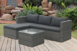 MaxxGarden Loungeset – Rattan Hoekset - 4 Persoons - Incl. Salontafel - Grijs -Tuinmeubelseries Winkel 1200x800 331