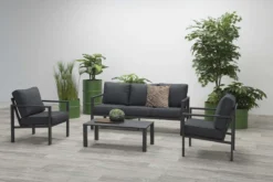 Garden Impressions Durban Loungeset - 4-delig - Zwart -Tuinmeubelseries Winkel 1200x800 367