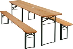 Casaria Tuinset Hout – 2 Banken 1Tafel Inklapbaar - 170x46x75cm -Tuinmeubelseries Winkel 1200x803 1