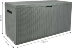 Verrijdbare Tuinkussen Opbergbox - Rattan Look - Zwart - 350 Liter 3 Verrijdbare Tuinkussen Opbergbox - Rattan Look - Zwart - 350 Liter -Tuinmeubelseries Winkel 1200x804 9
