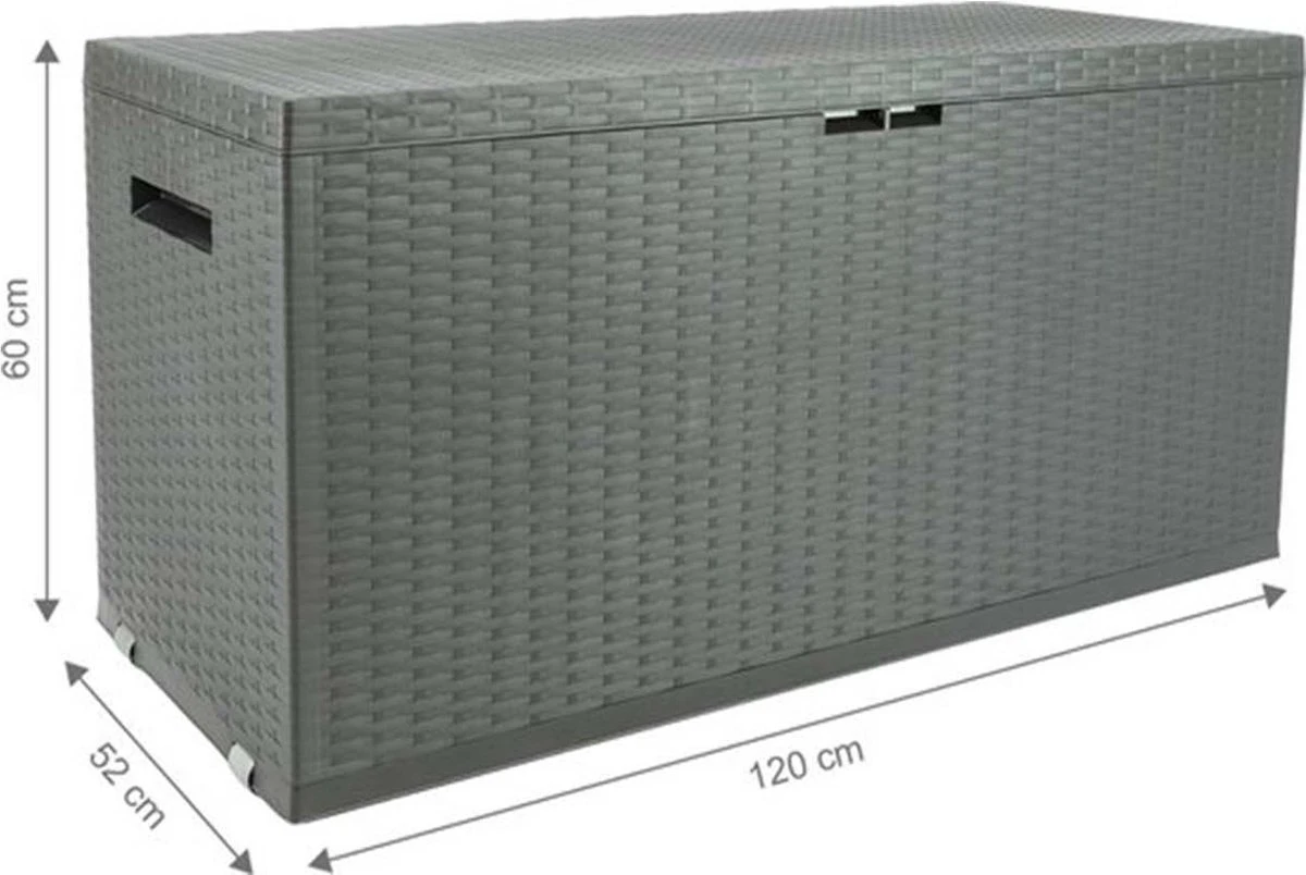 Verrijdbare tuinkussen opbergbox - Rattan look - Zwart - 350 Liter Verrijdbare Tuinkussen Opbergbox - Rattan Look - Zwart - 350 Liter -Tuinmeubelseries Winkel 1200x804 9