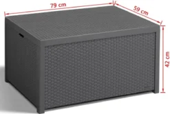 Allibert Arica Tuintafel - 79x59,5x42 Cm - Grafiet -Tuinmeubelseries Winkel 1200x806 2