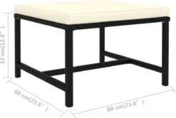 VidaXL 4-delige Loungeset Met Kussens Poly Rattan Zwart -Tuinmeubelseries Winkel 1200x806