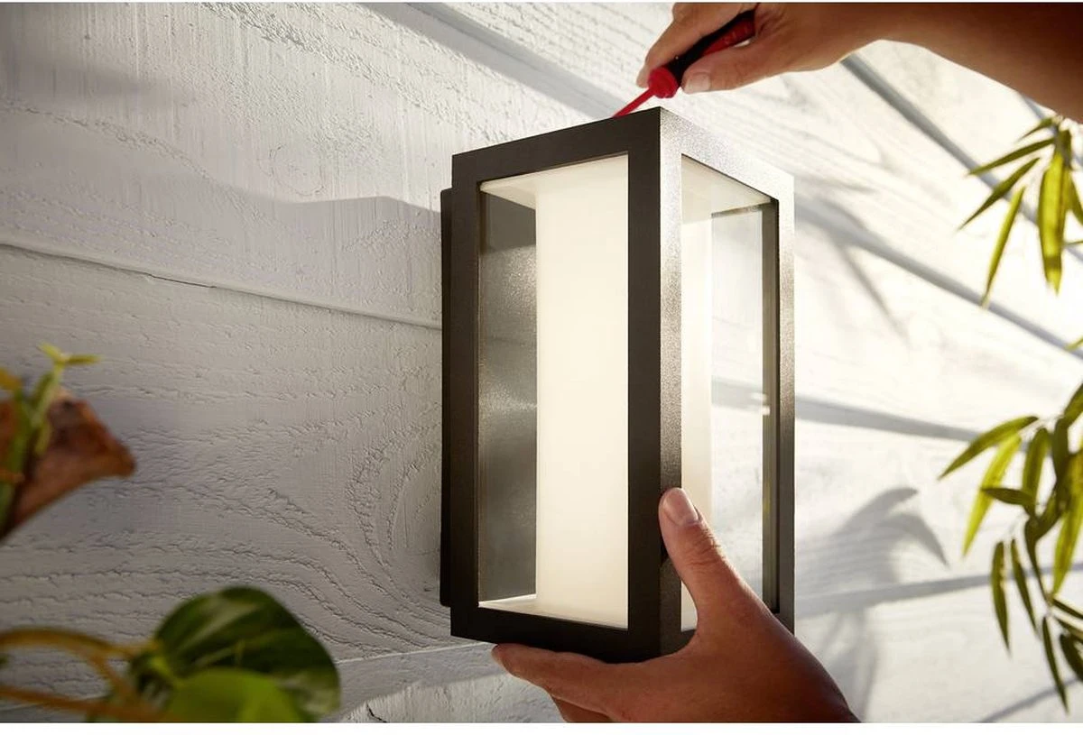 Philips Hue Impress muurlamp - wit en gekleurd licht - zwart - smal Philips Hue Impress Muurlamp - Wit En Gekleurd Licht - Zwart - Smal -Tuinmeubelseries Winkel