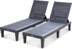 Set Van 2 Ligstoelen, PIA, Ligstoel Met Verschillende Standen, Van Kunststof, Zwart 3 Set Van 2 Ligstoelen, PIA, Ligstoel Met Verschillende Standen, Van Kunststof, Zwart -Tuinmeubelseries Winkel 1200x820 5