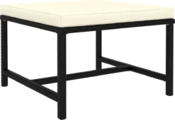 VidaXL 4-delige Loungeset Met Kussens Poly Rattan Zwart -Tuinmeubelseries Winkel 1200x827 1