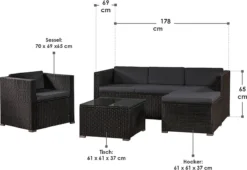 Polyrotan Loungeset Punta Cana L - Zwart -Tuinmeubelseries Winkel 1200x828 4
