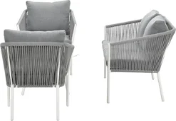 Garden Impressions Fleurie Loungeset 4-delig - Rope - Mat Wit/ Licht Grijs -Tuinmeubelseries Winkel 1200x830
