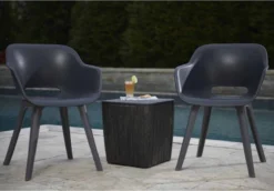Allibert Akola Tuinstoelen - 2 Stuks -56,5x55x80cm - Donkergrijs -Tuinmeubelseries Winkel 1200x835