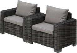Allibert Tuinstoel California (231561) - Set Van 2 Stoelen