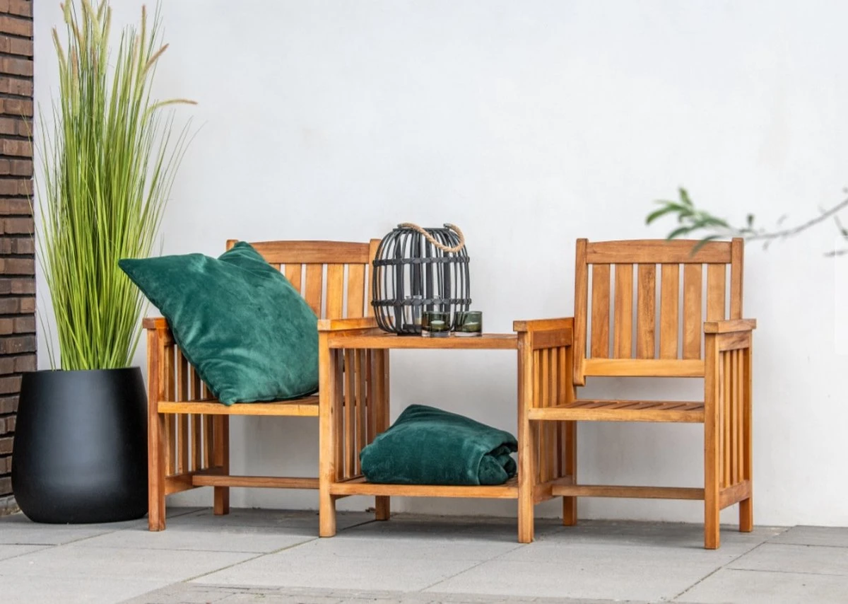 Tuindeco - Tete-a-Tete houten tuinbank - loveseat van mahonie hardhout Tuindeco - Tete-a-Tete Houten Tuinbank - Loveseat Van Mahonie Hardhout -Tuinmeubelseries Winkel