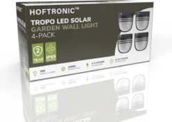 4x HOFTRONIC Tropo - Solar Wandlamp Buiten - IP65 Waterdicht - Wintersolar Technologie Monokristal Zonnepaneel - 3000K Warm Wit (sfeervol) - Solar Tuinverlichting Op Zonne Energie -Tuinmeubelseries Winkel 1200x855 5