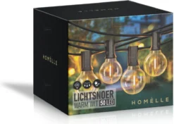 Homèlle Lichtsnoer 50 LED - 15 Meter - Warm-wit - Tuinverlichting - Kerstverlichting - Buitenverlichting - Lichtslinger - Lampjes Slinger - Transparant -Tuinmeubelseries Winkel 1200x856 4