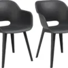 Allibert Akola Tuinstoelen - 2 Stuks -56,5x55x80cm - Donkergrijs