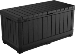 Keter Kentwood Opbergbox - 128x53.6x59 Cm - 350 L - Grafiet -Tuinmeubelseries Winkel 1200x863