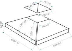 Outsunny Vervangend Dak Voor Metalen Tuinpaviljoen Paviljoen Partytent Tuintent 3x3 84C-041 -Tuinmeubelseries Winkel 1200x864 1