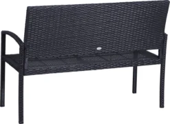 Outsunny Polyrotan Tuinbank 2-zits Parkbank Bank Staal Zwart 867-022 3 Outsunny Polyrotan Tuinbank 2-zits Parkbank Bank Staal Zwart 867-022 -Tuinmeubelseries Winkel 1200x874
