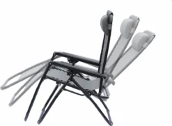 Alice's Garden Campingstoel PATRICK - Set Van 2 - Opvouwbaar - Verstelbaar - Grijs -Tuinmeubelseries Winkel 1200x877