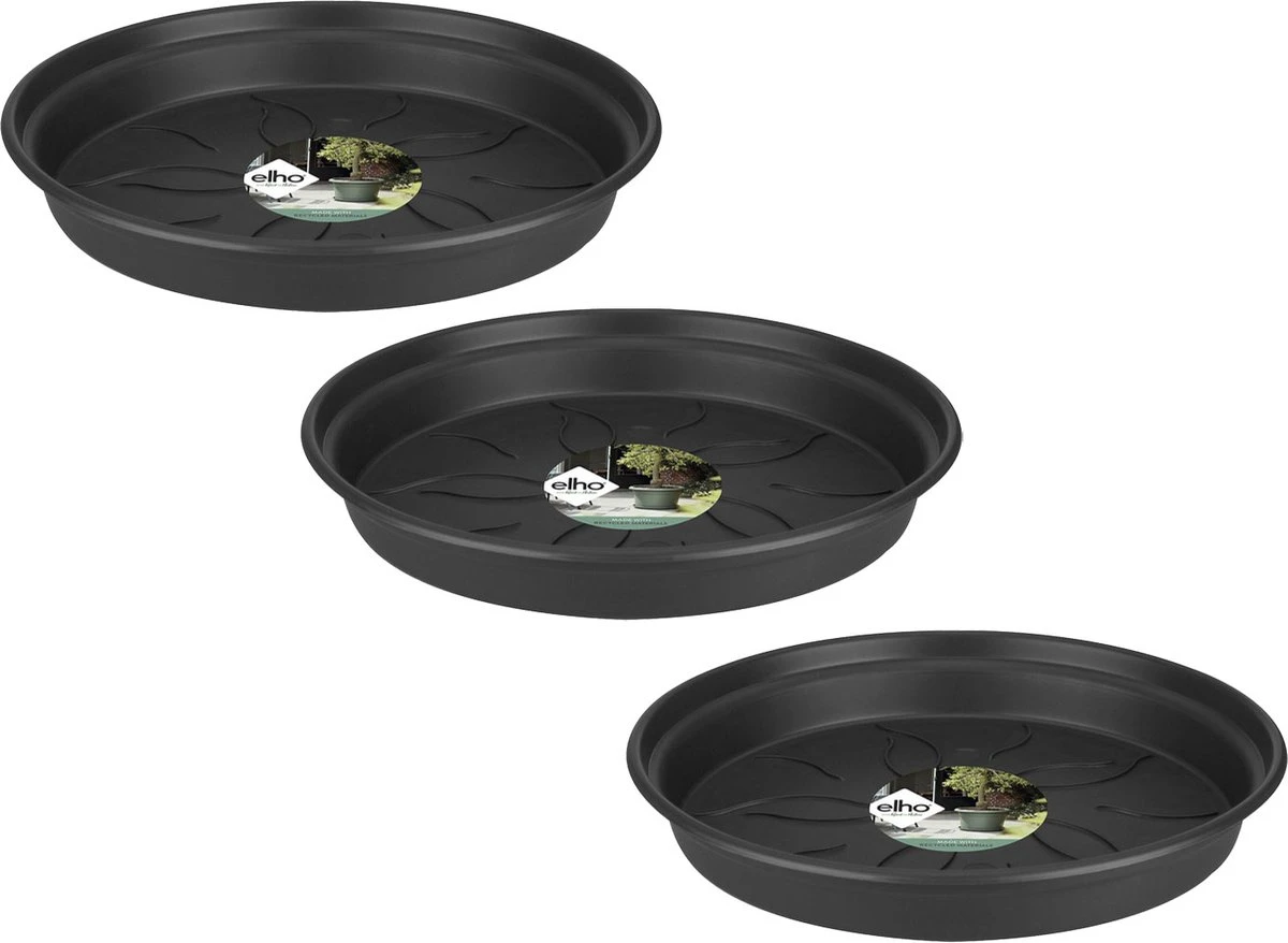 Elho Green Basics Schotel - Plantenschotels - 3 x 14 cm Zwart Elho Green Basics Schotel - Plantenschotels - 3 X 14 Cm Zwart -Tuinmeubelseries Winkel 1200x878 3