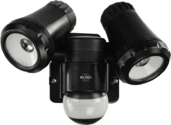 ELRO LF80 2-Kops LED Buitenlamp Met Bewegingsmelder - 2x10W – 1400lm – IP54 Waterdicht - Zwart