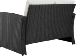 Tectake - Wicker Zitgroep Tuinset Lucca - Zwart - 404131 -Tuinmeubelseries Winkel 1200x880 2