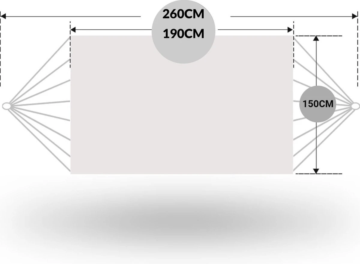 Dubbele Hangmat Zwart met Spreidstok - 1 of 2 Persoons - Lig Oppervlak 190x150cm - Lengte 260cm Dubbele Hangmat Zwart Met Spreidstok - 1 Of 2 Persoons - Lig Oppervlak 190x150cm - Lengte 260cm -Tuinmeubelseries Winkel 1200x880 3