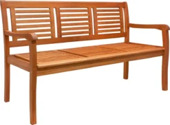 Casaria Tuinbank - FSC®-Gecertificeerd Eucalyptushout - 153cm Bruin