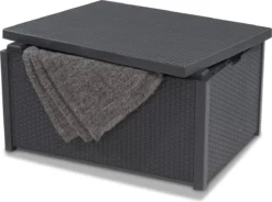 Allibert Arica Tuintafel - 79x59,5x42 Cm - Grafiet -Tuinmeubelseries Winkel 1200x892