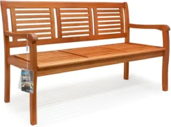 Casaria Tuinbank - FSC®-Gecertificeerd Eucalyptushout - 153cm Bruin -Tuinmeubelseries Winkel 1200x893 7